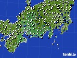 東海地方のアメダス実況(風向・風速)(2016年08月17日)