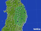 2016年08月17日の岩手県のアメダス(風向・風速)