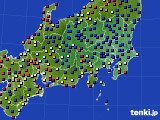 関東・甲信地方のアメダス実況(日照時間)(2016年08月18日)