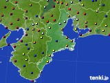 三重県のアメダス実況(日照時間)(2016年08月18日)