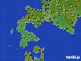 道南のアメダス実況(日照時間)(2016年08月18日)