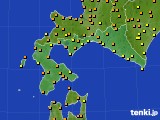 道南のアメダス実況(気温)(2016年08月18日)