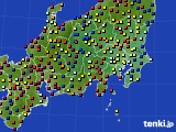 関東・甲信地方のアメダス実況(日照時間)(2016年08月19日)