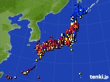 アメダス実況(日照時間)(2016年08月19日)