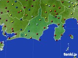 静岡県のアメダス実況(日照時間)(2016年08月19日)