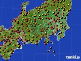 関東・甲信地方のアメダス実況(気温)(2016年08月19日)