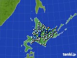 北海道地方のアメダス実況(降水量)(2016年08月20日)