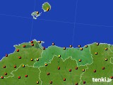 鳥取県のアメダス実況(気温)(2016年08月20日)