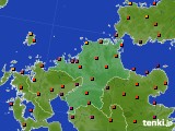 福岡県のアメダス実況(気温)(2016年08月20日)