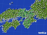 近畿地方のアメダス実況(風向・風速)(2016年08月20日)