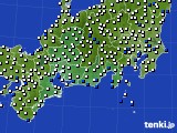 東海地方のアメダス実況(風向・風速)(2016年08月21日)