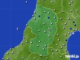 山形県のアメダス実況(風向・風速)(2016年08月21日)