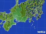 東海地方のアメダス実況(降水量)(2016年08月22日)