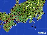 東海地方のアメダス実況(気温)(2016年08月22日)