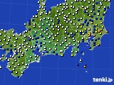 東海地方のアメダス実況(風向・風速)(2016年08月22日)