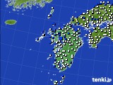 2016年08月22日の九州地方のアメダス(風向・風速)