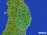 岩手県のアメダス実況(日照時間)(2016年08月23日)