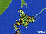 北海道地方のアメダス実況(気温)(2016年08月23日)