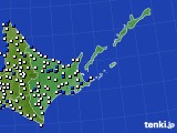 道東のアメダス実況(風向・風速)(2016年08月23日)