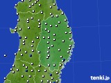 岩手県のアメダス実況(風向・風速)(2016年08月23日)