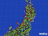 東北地方のアメダス実況(日照時間)(2016年08月24日)