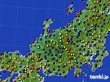 北陸地方のアメダス実況(日照時間)(2016年08月24日)