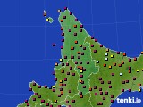 道北のアメダス実況(日照時間)(2016年08月24日)