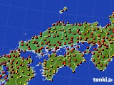 中国地方のアメダス実況(気温)(2016年08月24日)