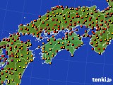 四国地方のアメダス実況(気温)(2016年08月24日)