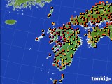 九州地方のアメダス実況(気温)(2016年08月24日)