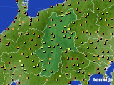 長野県のアメダス実況(気温)(2016年08月24日)