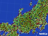 北陸地方のアメダス実況(日照時間)(2016年08月25日)