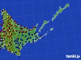 道東のアメダス実況(日照時間)(2016年08月25日)