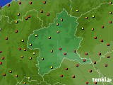 群馬県のアメダス実況(気温)(2016年08月25日)