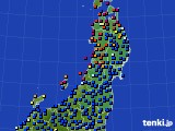 東北地方のアメダス実況(日照時間)(2016年08月27日)