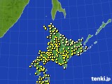 北海道地方のアメダス実況(気温)(2016年08月27日)
