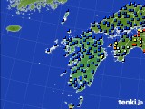 九州地方のアメダス実況(日照時間)(2016年08月28日)