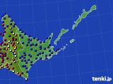 道東のアメダス実況(日照時間)(2016年08月28日)