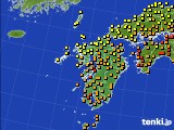 九州地方のアメダス実況(気温)(2016年08月28日)