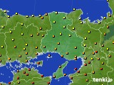 兵庫県のアメダス実況(気温)(2016年08月28日)