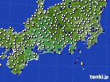 2016年08月28日の東海地方のアメダス(風向・風速)