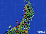 東北地方のアメダス実況(日照時間)(2016年08月29日)