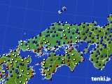 中国地方のアメダス実況(日照時間)(2016年08月29日)