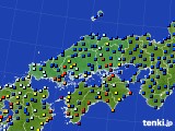 2016年08月29日の中国地方のアメダス(日照時間)