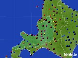 道央のアメダス実況(日照時間)(2016年08月29日)