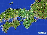2016年08月29日の近畿地方のアメダス(気温)