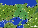 2016年08月29日の兵庫県のアメダス(気温)