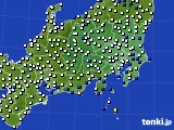 関東・甲信地方のアメダス実況(風向・風速)(2016年08月29日)