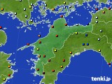 愛媛県のアメダス実況(日照時間)(2016年08月30日)