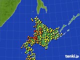 北海道地方のアメダス実況(気温)(2016年08月30日)